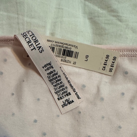 Victoria’s Secret pink string thong with Rhinestones. New. Large. Rare. - Picture 3 of 3